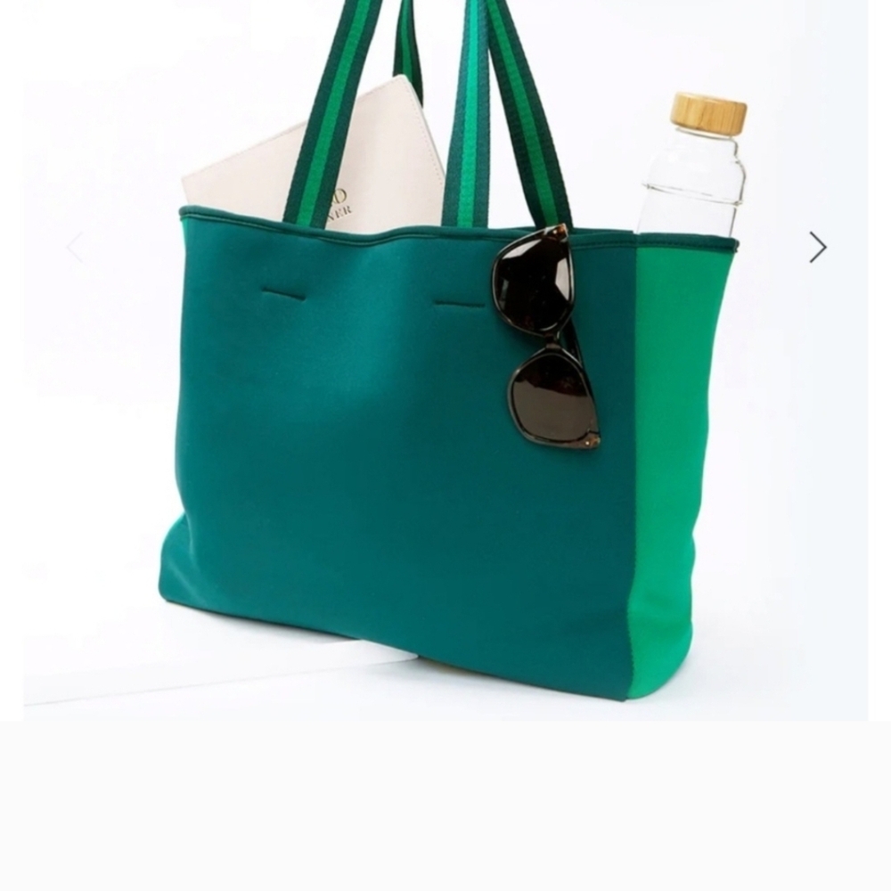 Summersalt Super Soft Neoprene Tote Colorblock Green & Teal